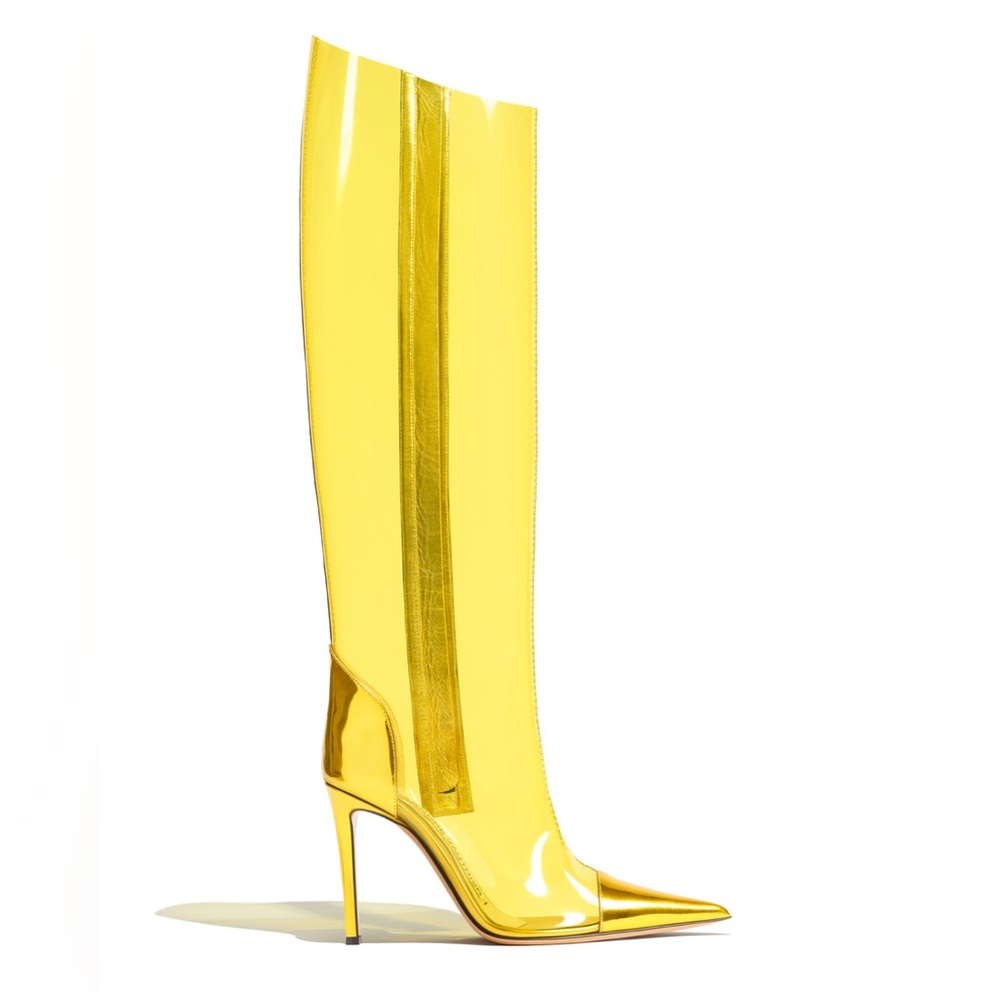Alexandre Vauthier ALEX Boots Lemon Vinyl
